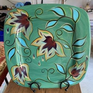 Southern Living at home decorative plate and stand